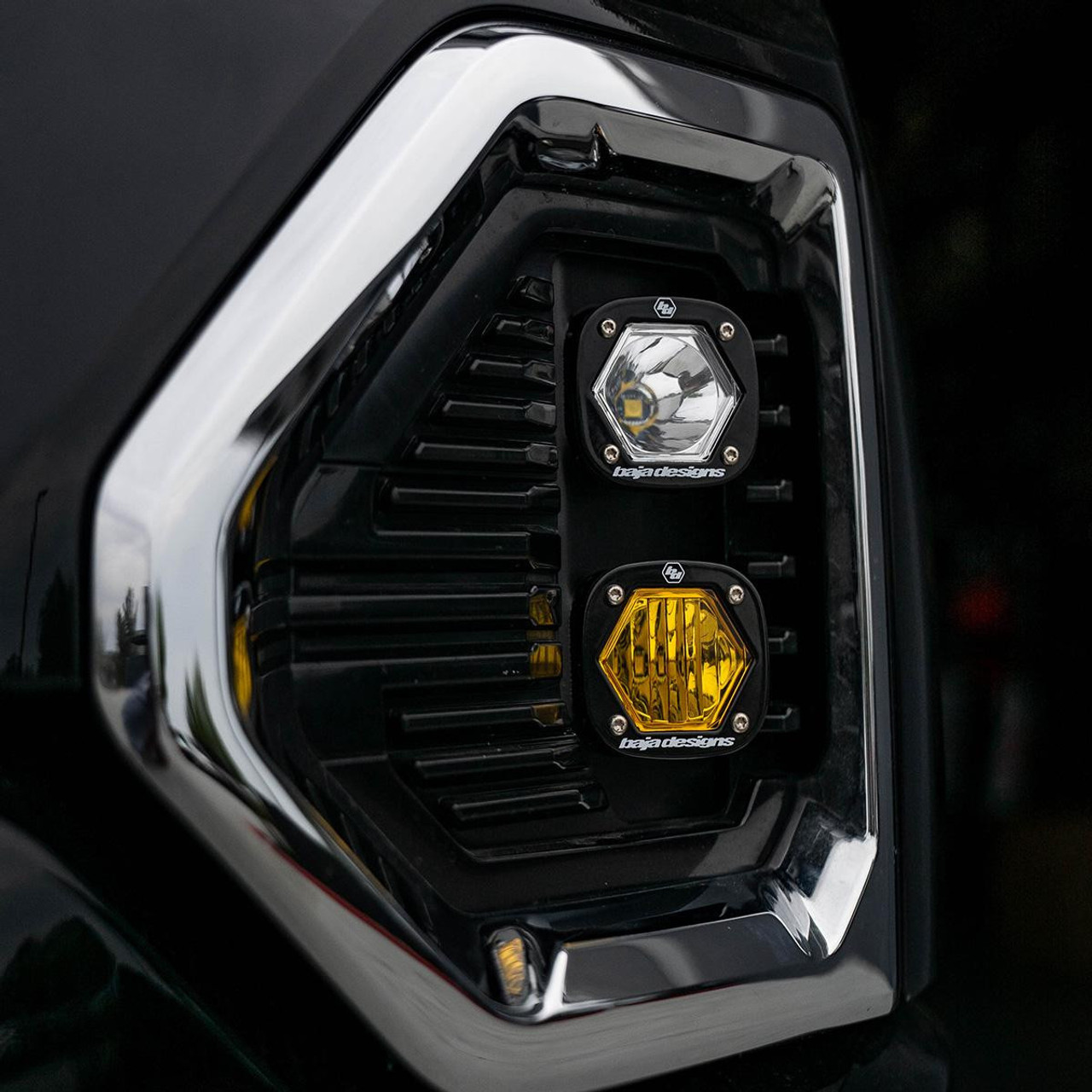 S1 Fog Pocket LED Light Kit, Dual, Wide Cornering, Spot, Clear | (19-22) Sierra 1500  | 448085
