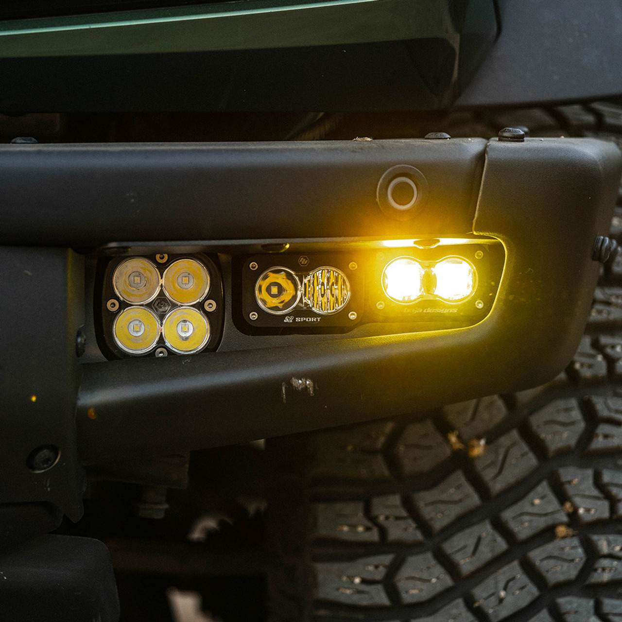 S2 SAE Sportsmen Fog Pocket LED Light Kit, Clear | (21-24) Bronco Steel Bumper | 448174