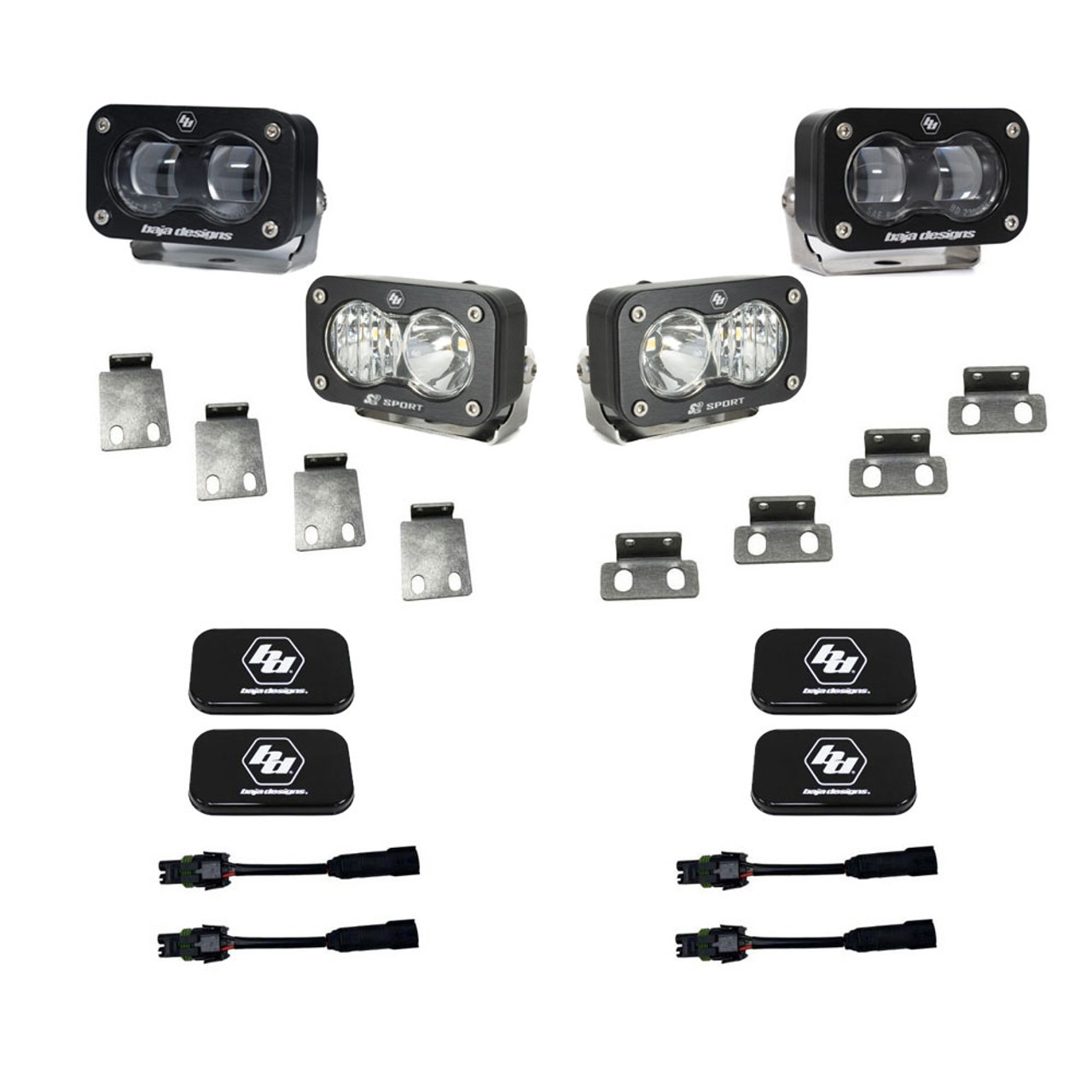 S2 SAE/S2 Sport Fog Pocket LED Light Kit, Clear | (21-24) F-150 Raptor, (22-24) Bronco, (24-25) F-150 Raptor 37/R  | 448180
