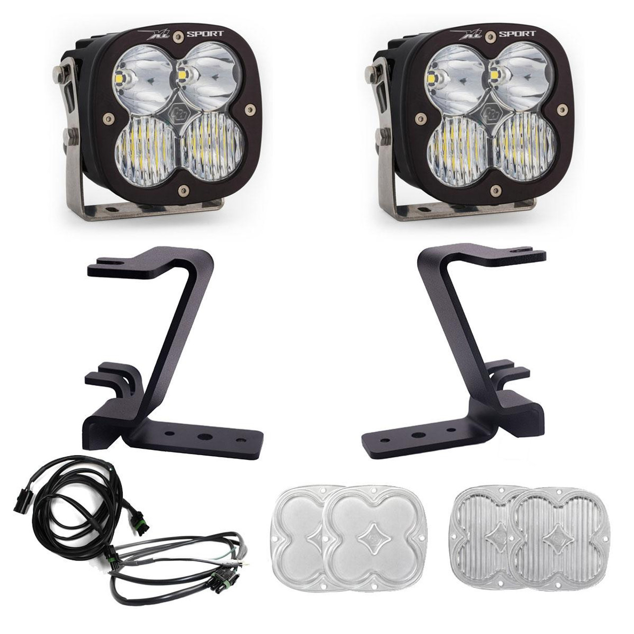 XL Sport A-Pillar LED Light Kit, Driving/Cornering, Clear, Upfitter Harness | (23-24) Super Duty F-250/F-350  | 448210UP