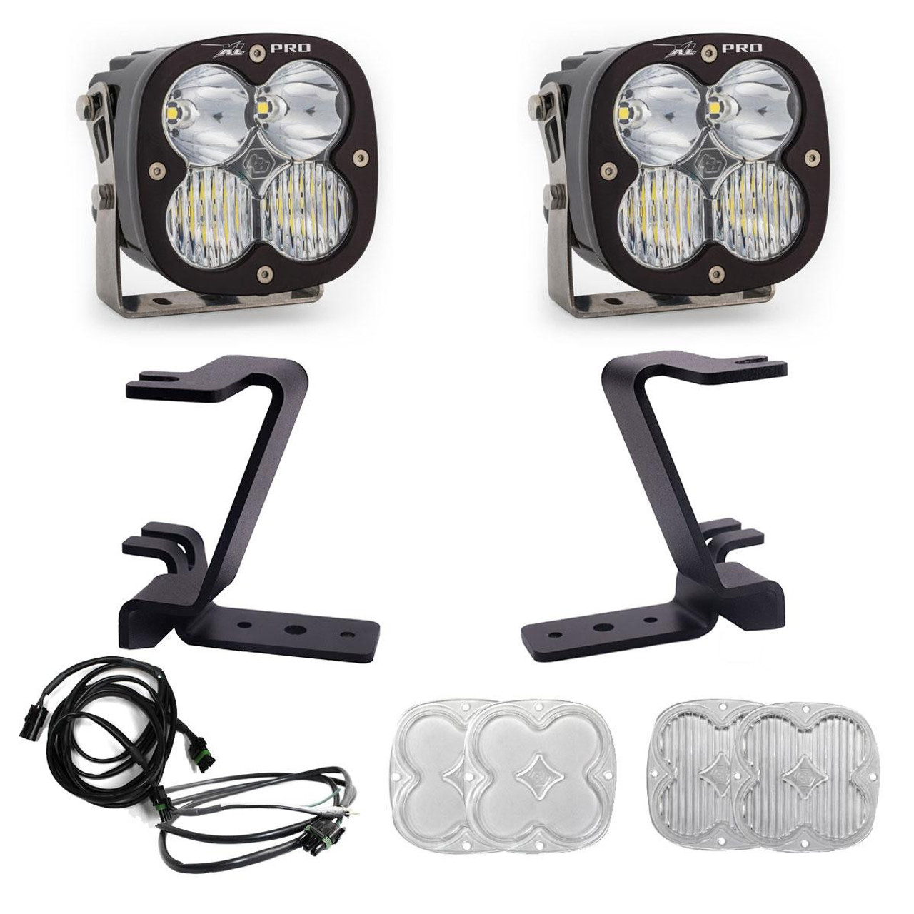 XL Pro A-Pillar LED Light Kit, Driving/Cornering, Clear, Upfitter Harness | (23-24) Super Duty F-250/F-350  | 448211UP