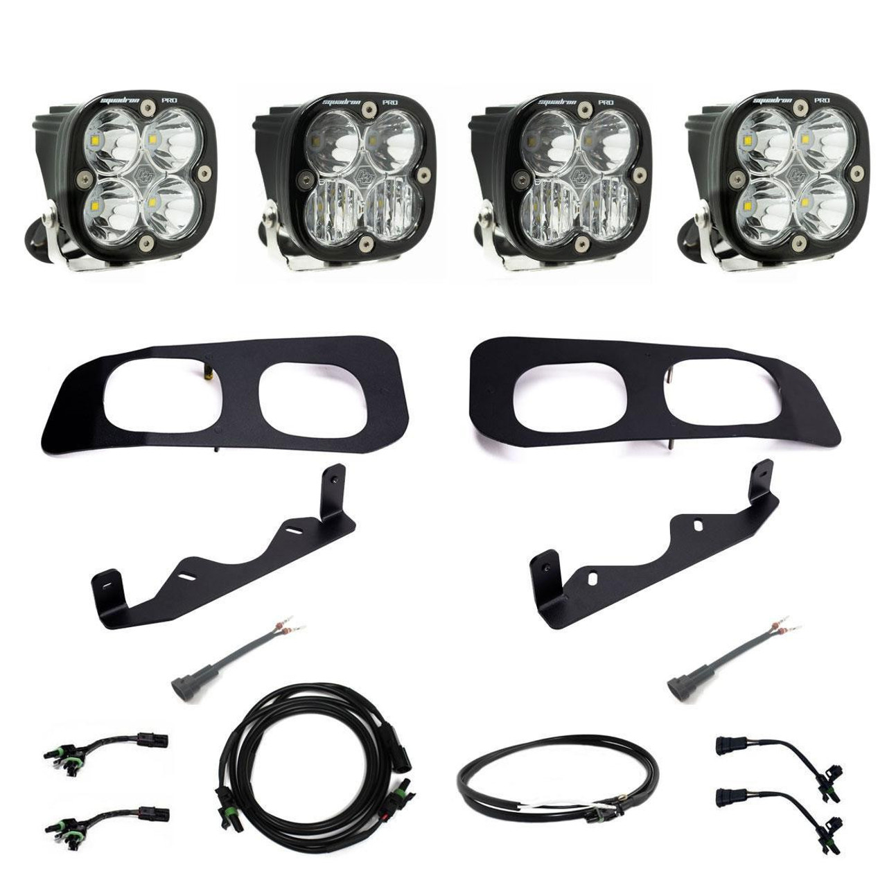 Squadron Pro Fog Pocket LED Light Kit, Dual, Multi Pattern, Upfitter Harness | (23-24) Super Duty F-250/F-350  | 448256UP