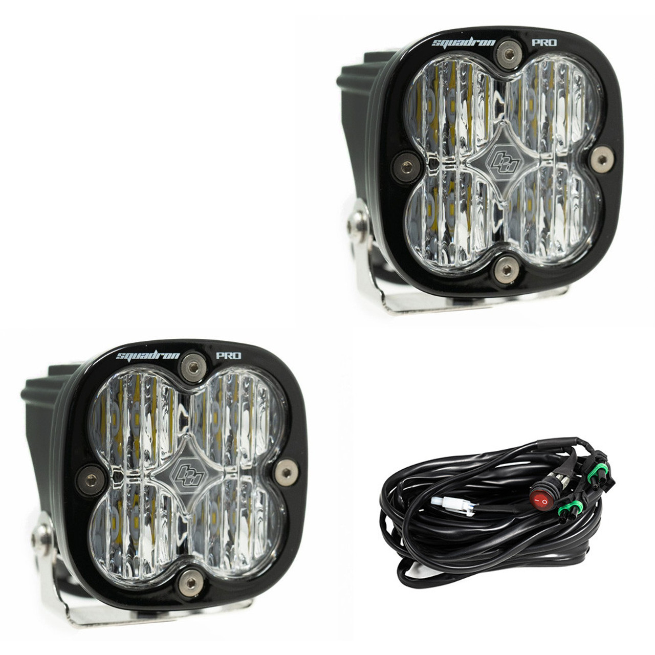 Squadron Pro LED Pod Light, Pair, Wide/Cornering, Clear | Universal  | 497805