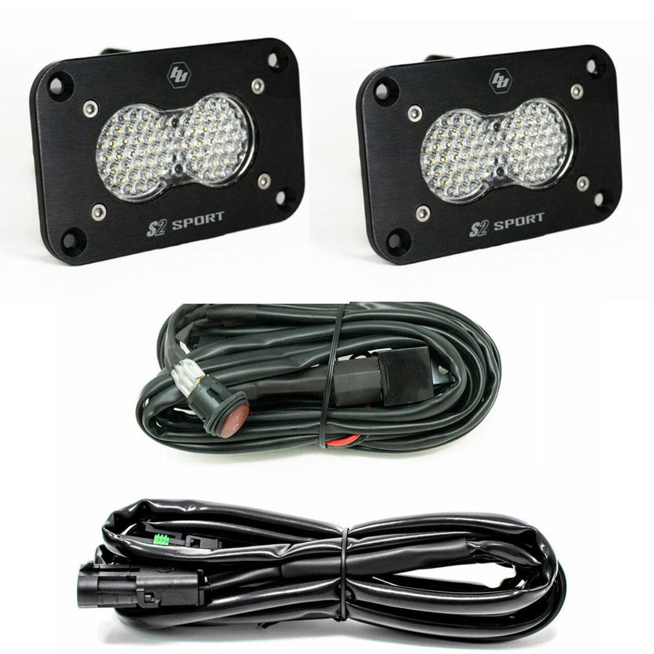 S2 Sport Flush Mounted LED Reverse Light, Work/Scene, Clear | Universal  | 547808