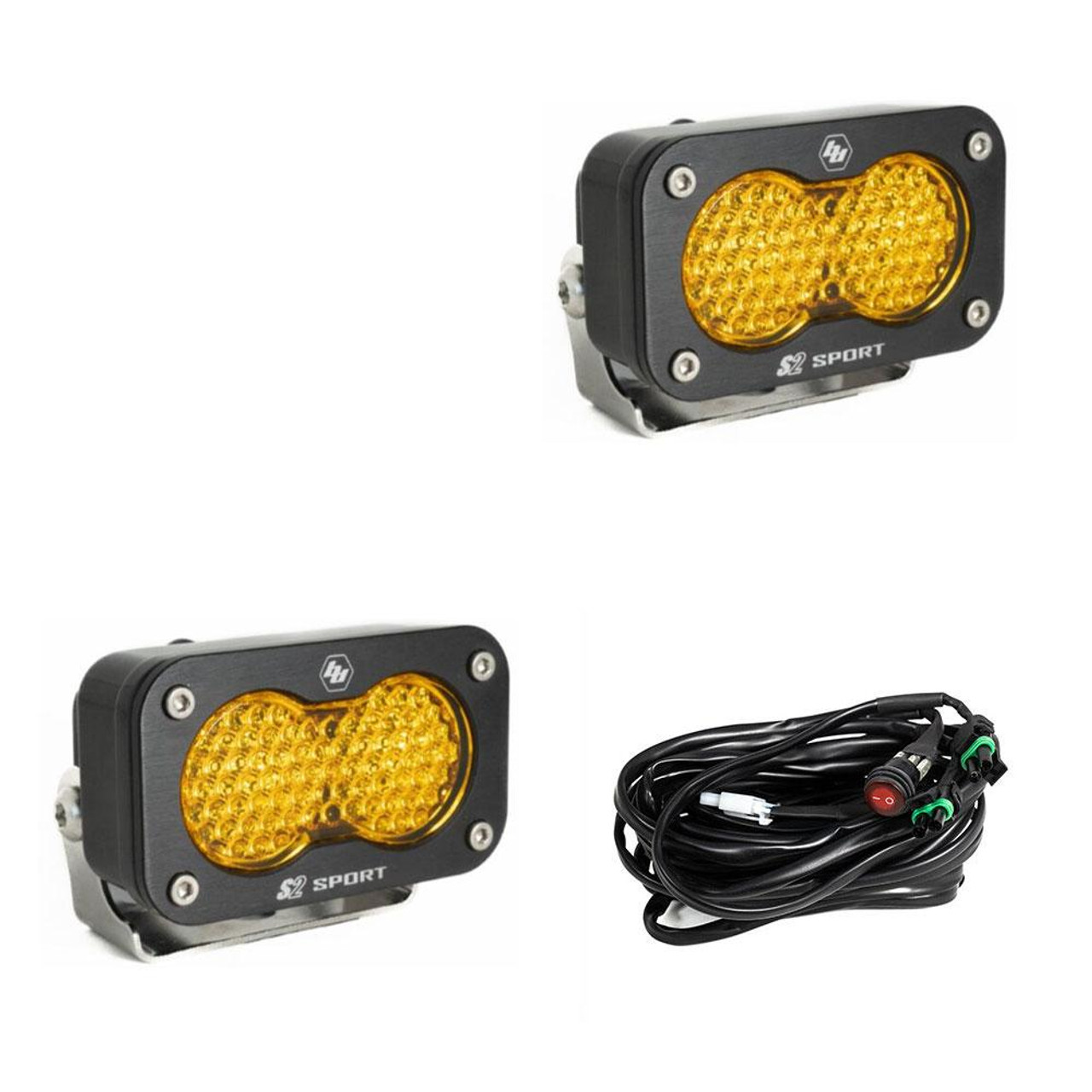S2 Sport LED Light Pod, Pair, Work/Scene, Amber | Universal  | 547816