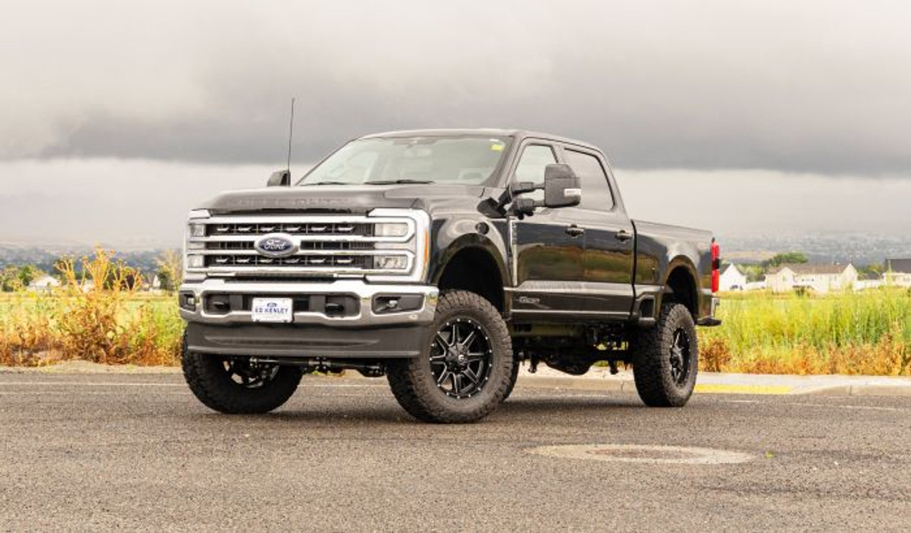 4'' Coil Spring Lift Kit, With Falcon 1.1 Monotube Front/Rear Shocks, Radius Arms, Dual Steering Stabilizer, and Front Track Bar Bracket | (23-24) Super Duty F-250/F-350, Diesel, 4WD | 49-23421