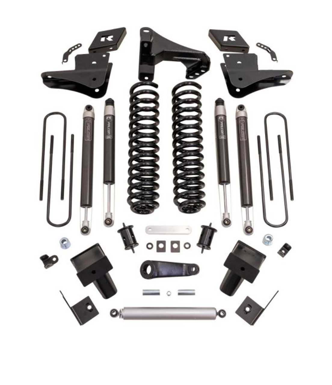 6'' Coil Spring Lift Kit, With Falcon 1.1 Monotube Front/Rear Shocks, Radius Drops, and Front Track Bar Bracket | (23-24) Super Duty F-250/F-350, Diesel, 4WD | 49-23620