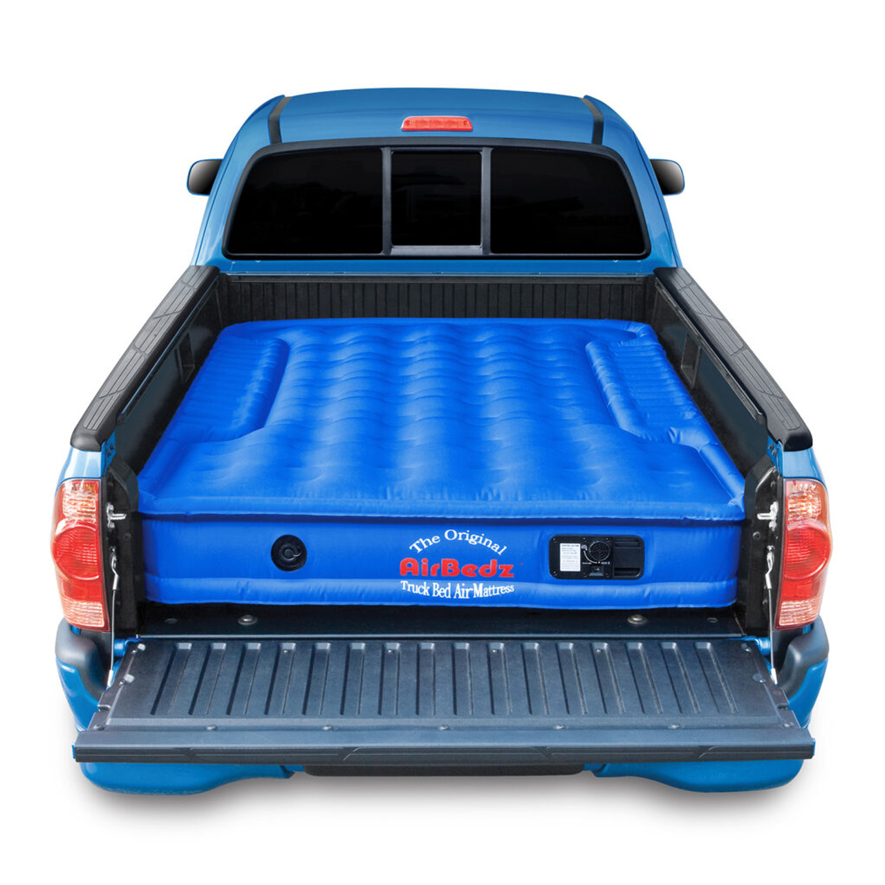AirBedz Inflatable Air Mattress Full-Size Truck Beds, 6-6.5' Bed, Blue, Built in Pump, Rechargeable Battery | PPI-102