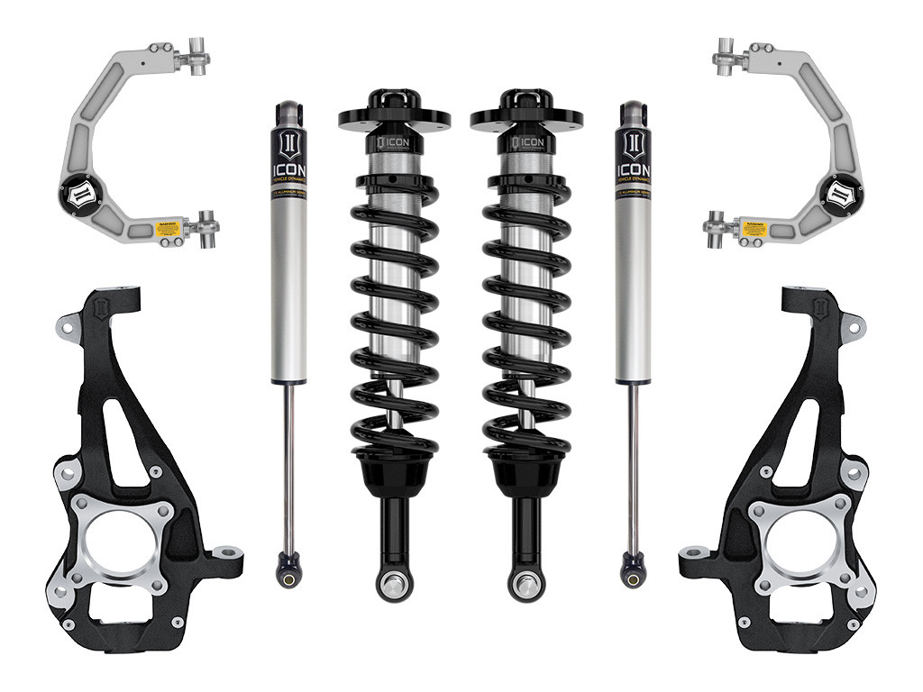 Icon Vehicle Dynamics | Stage 1 Suspension System, Billet UCA, 3.5-4.5" Lift | (21-23) F-150, 4WD | K93141