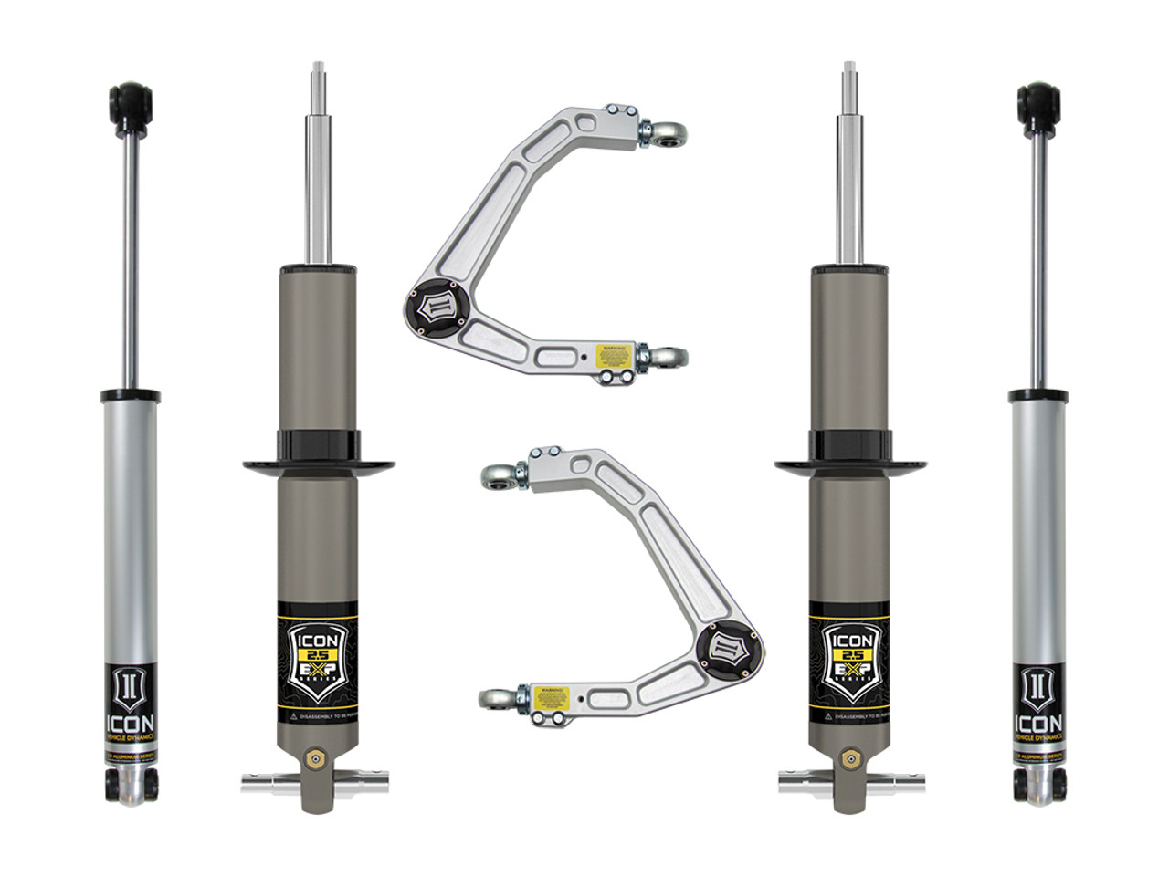 Icon Vehicle Dynamics | Stage 2 EXP Suspension System, Billet, 2.375-3.75" Lift | (19-23) Silverado/Sierra 1500 | K73072