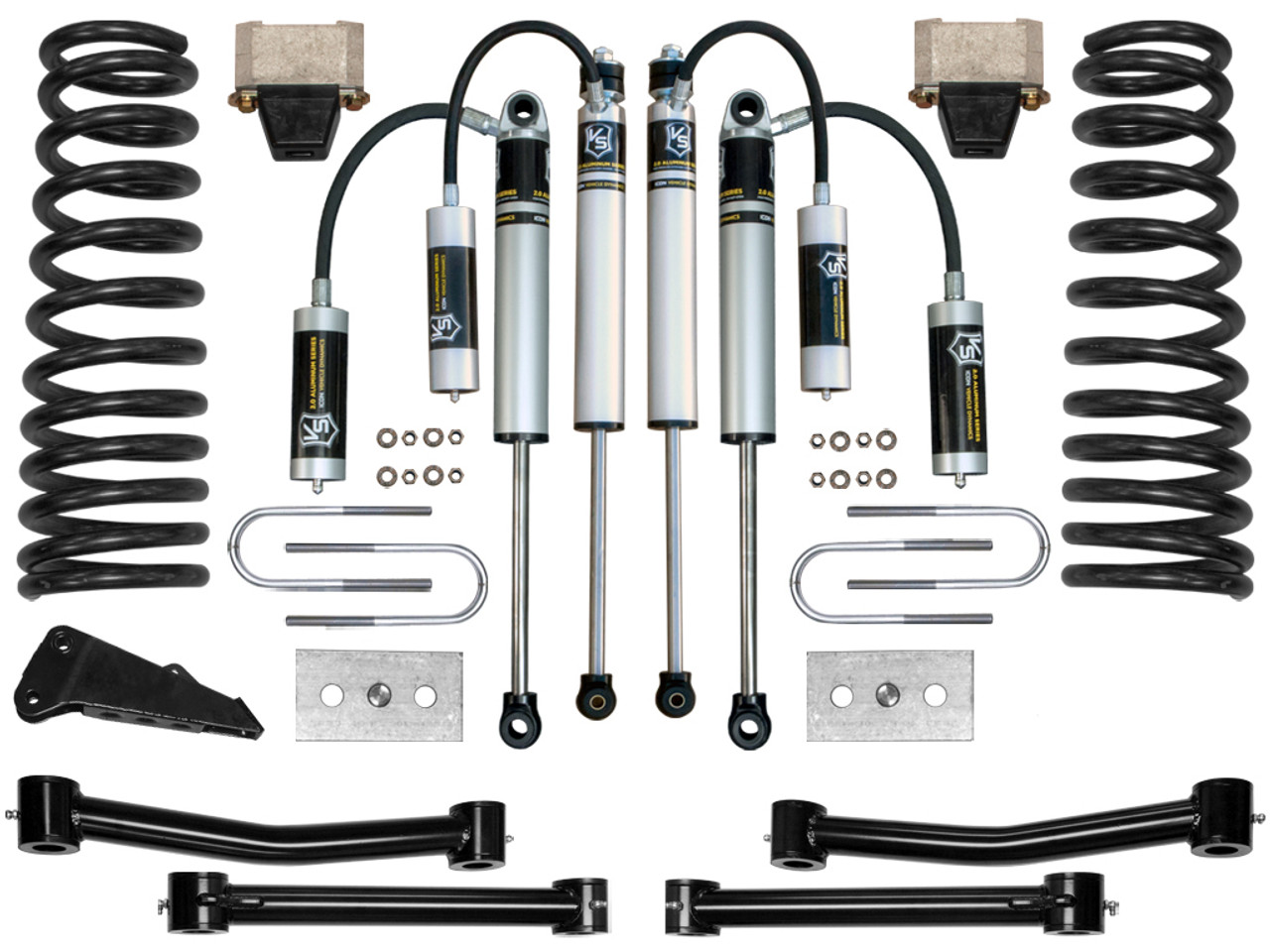 Icon Vehicle Dynamics | Stage 2 Suspension System, 4.5" Lift | (03-08) Ram 2500/3500, 4WD | K214501T