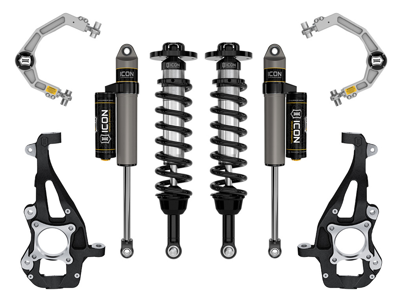 Icon Vehicle Dynamics | Stage 2 Suspension System, Billet UCA, 3.5-4.5" Lift | (21-23) F-150, 4WD | K93142