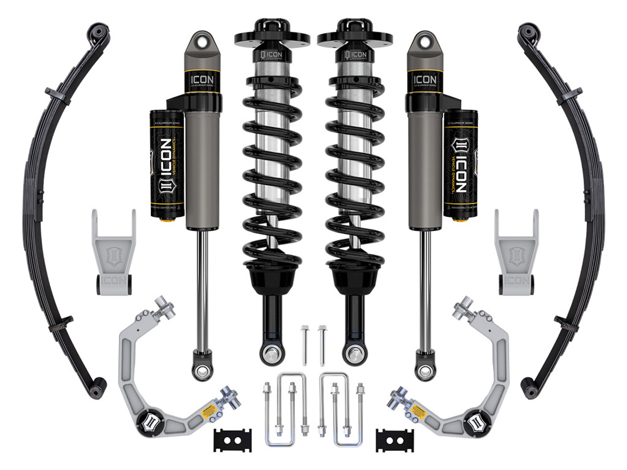 Icon Vehicle Dynamics | Stage 2 Suspension System, Billet UCA w/ Leaf Packs, 2.5-3" Lift | (21-23) F-150 Tremor | K93162L Icon Vehicle Dynamics | Stage 2 Suspension System, Billet UCA w/ Leaf Packs, 2.5-3" Lift | (21-23) F-150 Tremor | K93162L