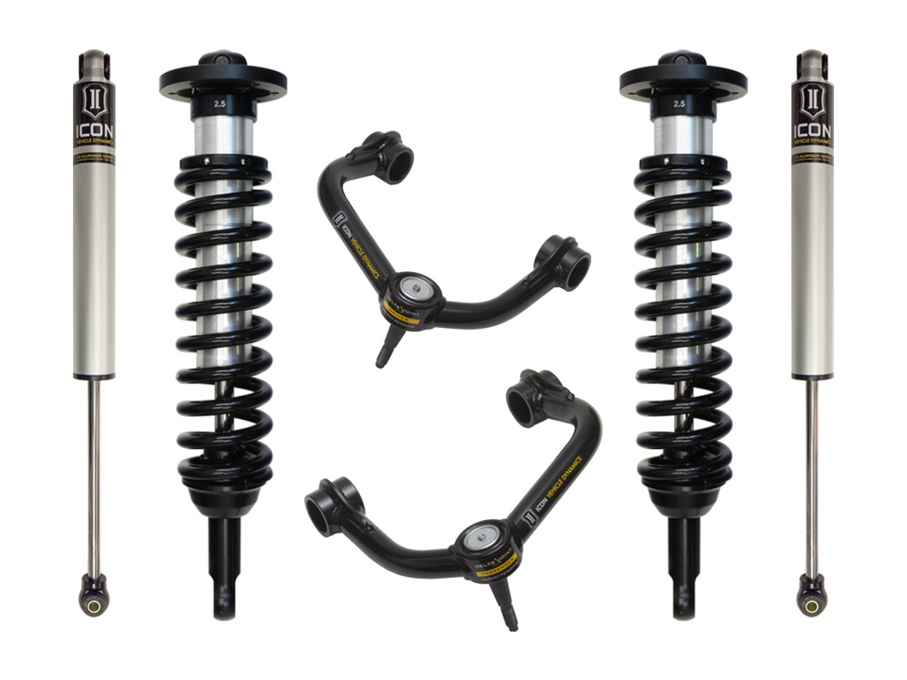 Icon Vehicle Dynamics | Stage 2 Suspension System, Tubular UCA, 0-2.63" Lift | (04-08) F-150, 4WD | K93021T