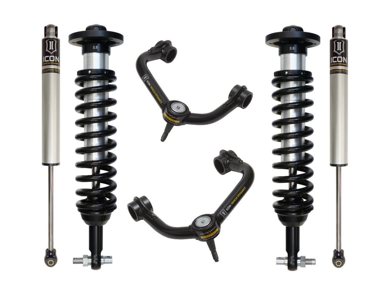 Icon Vehicle Dynamics | Stage 2 Suspension System, Tubular UCA, 0-2.63" Lift | (14-14) F-150, 4WD | K93062T