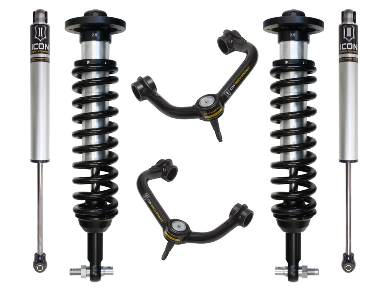 Icon Vehicle Dynamics | Stage 2 Suspension System, Tubular UCA, 0-2.63" Lift | (15-20) F-150, 4WD | K93082T