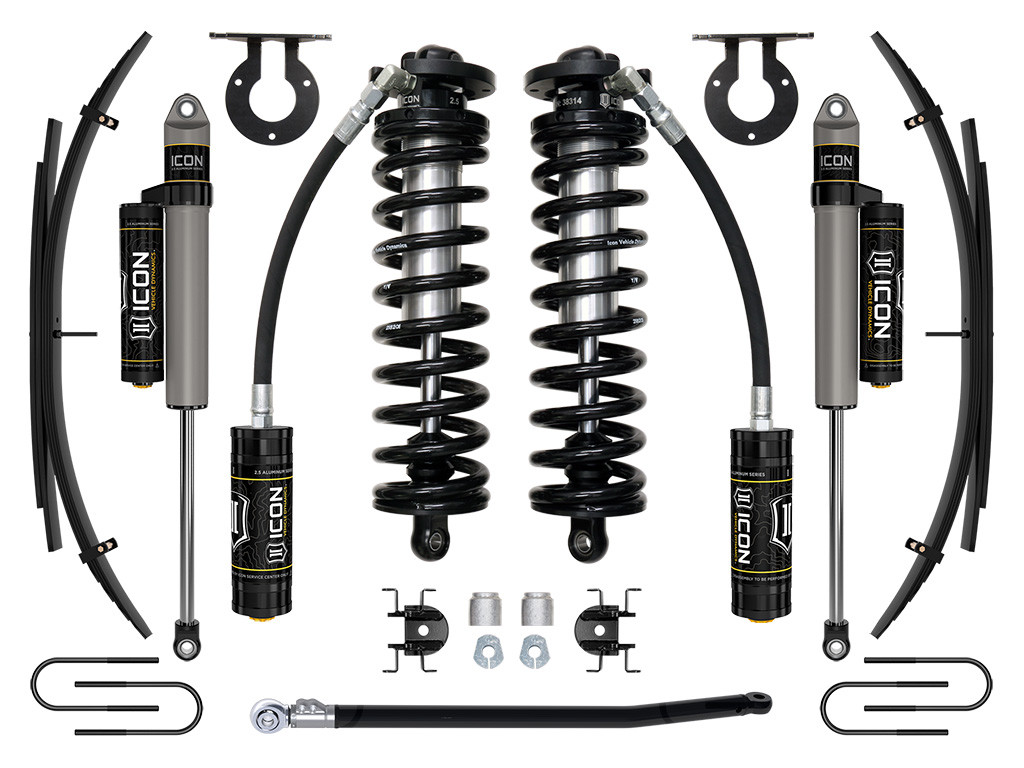 Icon Vehicle Dynamics | Stage 3 Coilover System w/ Leaf Springs, 2.5-3" Lift | (08-10) Super Duty F-250/F-350 | K63183