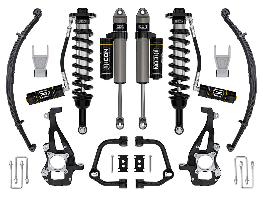 Icon Vehicle Dynamics | Stage 3 Suspension System, Tubular UCA w/ Leaf Packs, 3.5-4.5" Lift | (21-23) F-150, 4WD | K93143TL