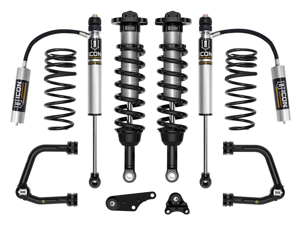 Icon Vehicle Dynamics | Stage 3 Suspension System, Tubular UCA w/ Triple Rate Rear Springs, 1.25-3" Lift | (24-24) Tacoma | K53293TS