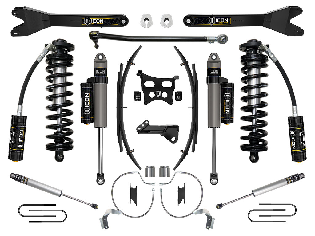 Icon Vehicle Dynamics | Stage 4 Coilover Conversion System w/ Radius Arms & Expansion Packs, 4-5.5" Lift | (23-23) Super Duty F-250/F-350, 4WD | K63174RL