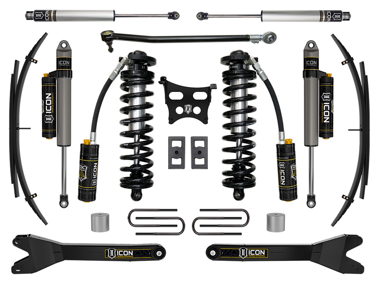 Icon Vehicle Dynamics | Stage 4 Coilover Conversion System with Radius Arms and Expansion Packs, 2.5-3" Lift | (23-23) Super Duty F-250/F-350, 4WD | K63164RL