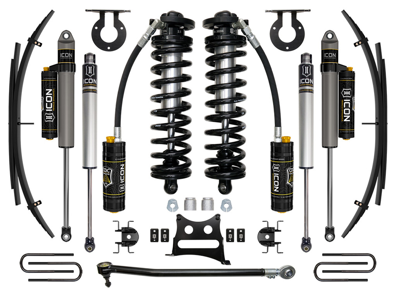 Icon Vehicle Dynamics | Stage 4 Coilover System w/ Leaf Springs, 2.5-3" Lift | (17-22) Super Duty F-250/F-350 | K63144L