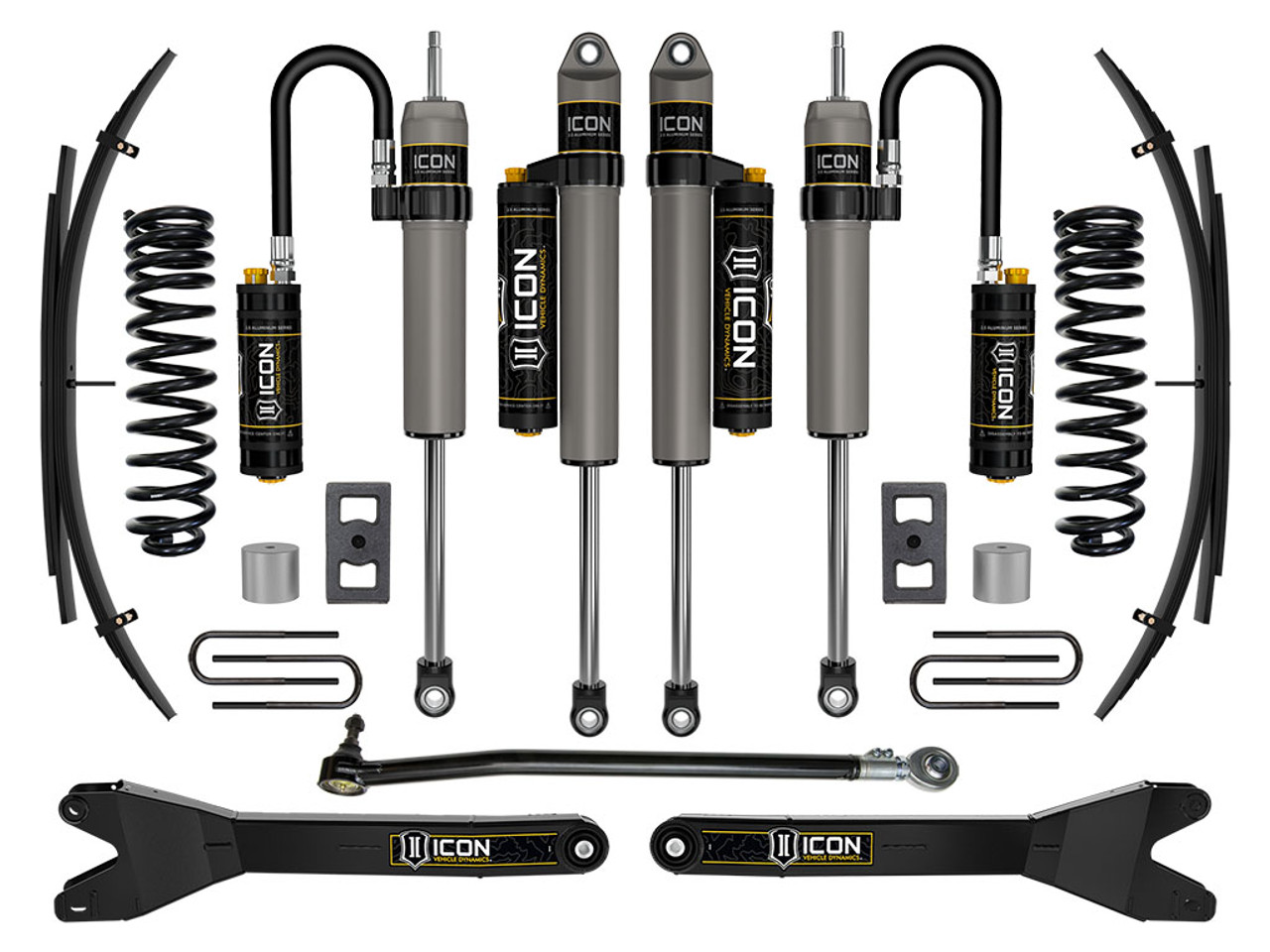Icon Vehicle Dynamics | Stage 4 Suspension System w/ Radius Arms and Expansion Packs, 2.5" Lift | (23-23) Super Duty F-250/F-350, 4WD, Diesel | K62564RL