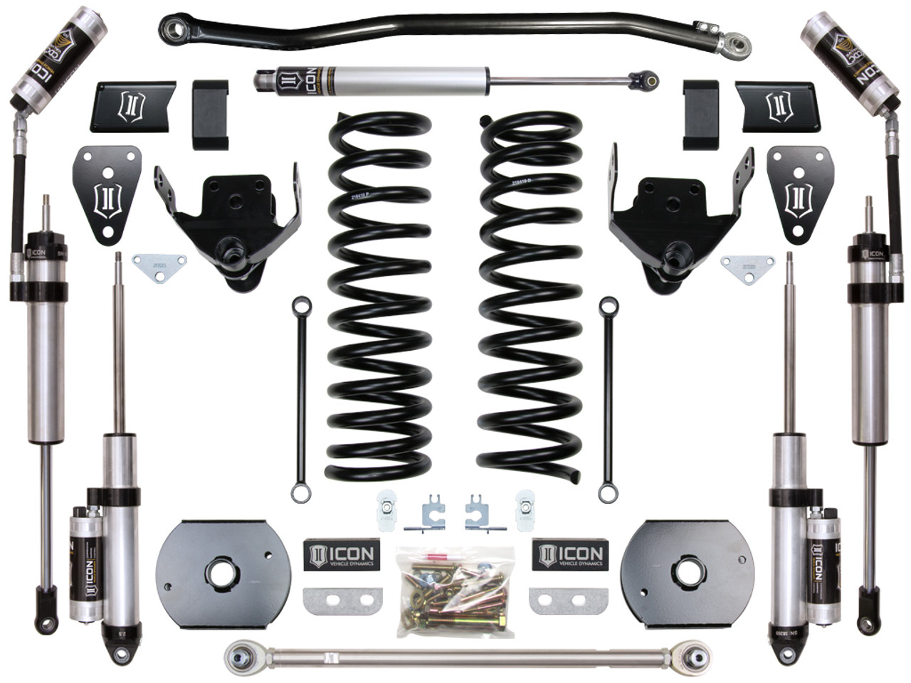 Icon Vehicle Dynamics | Stage 4 Suspension System, w/ OEM Air Ride, 4.5" Lift | (14-18) Ram 2500, 4WD | K214524A