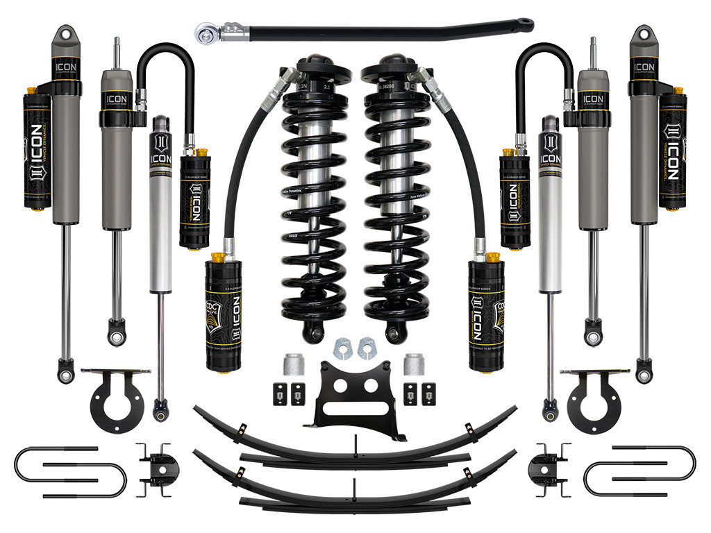 Icon Vehicle Dynamics | Stage 5 Coilover System w/ Leaf Springs, 2.5-3" Lift | (08-10) Super Duty F-250/F-350 | K63185