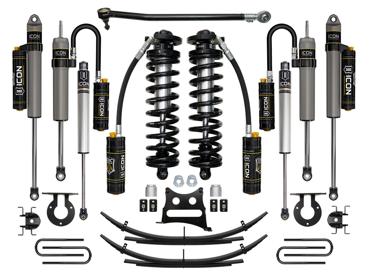 Icon Vehicle Dynamics | Stage 5 Coilover System w/ Leaf Springs, 2.5-3" Lift | (17-22) Super Duty F-250/F-350 | K63145L
