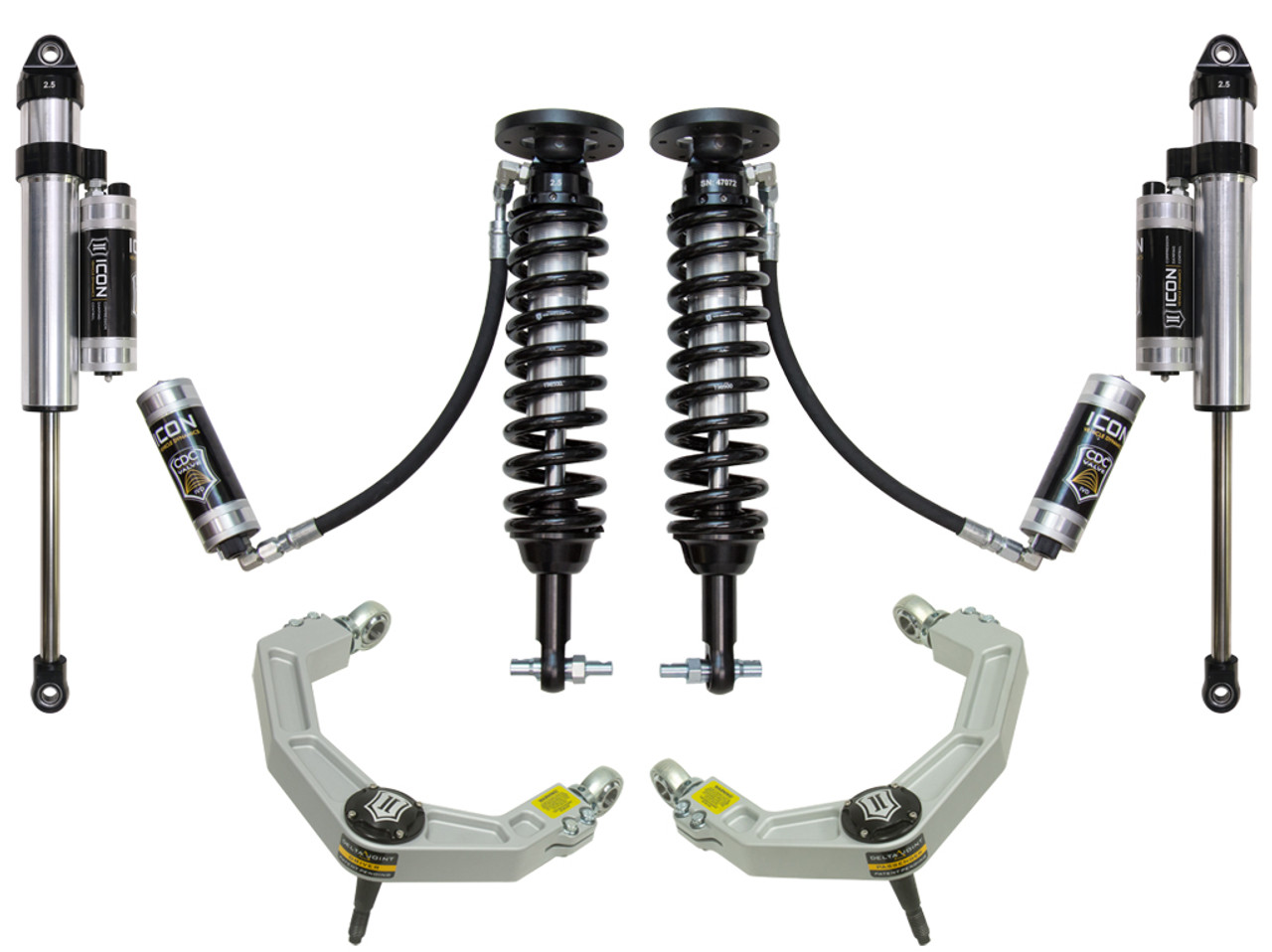 Icon Vehicle Dynamics | Stage 5 Suspension System, Billet UCA, 1.75-3" Lift | (15-20) F-150, 2WD | K93095