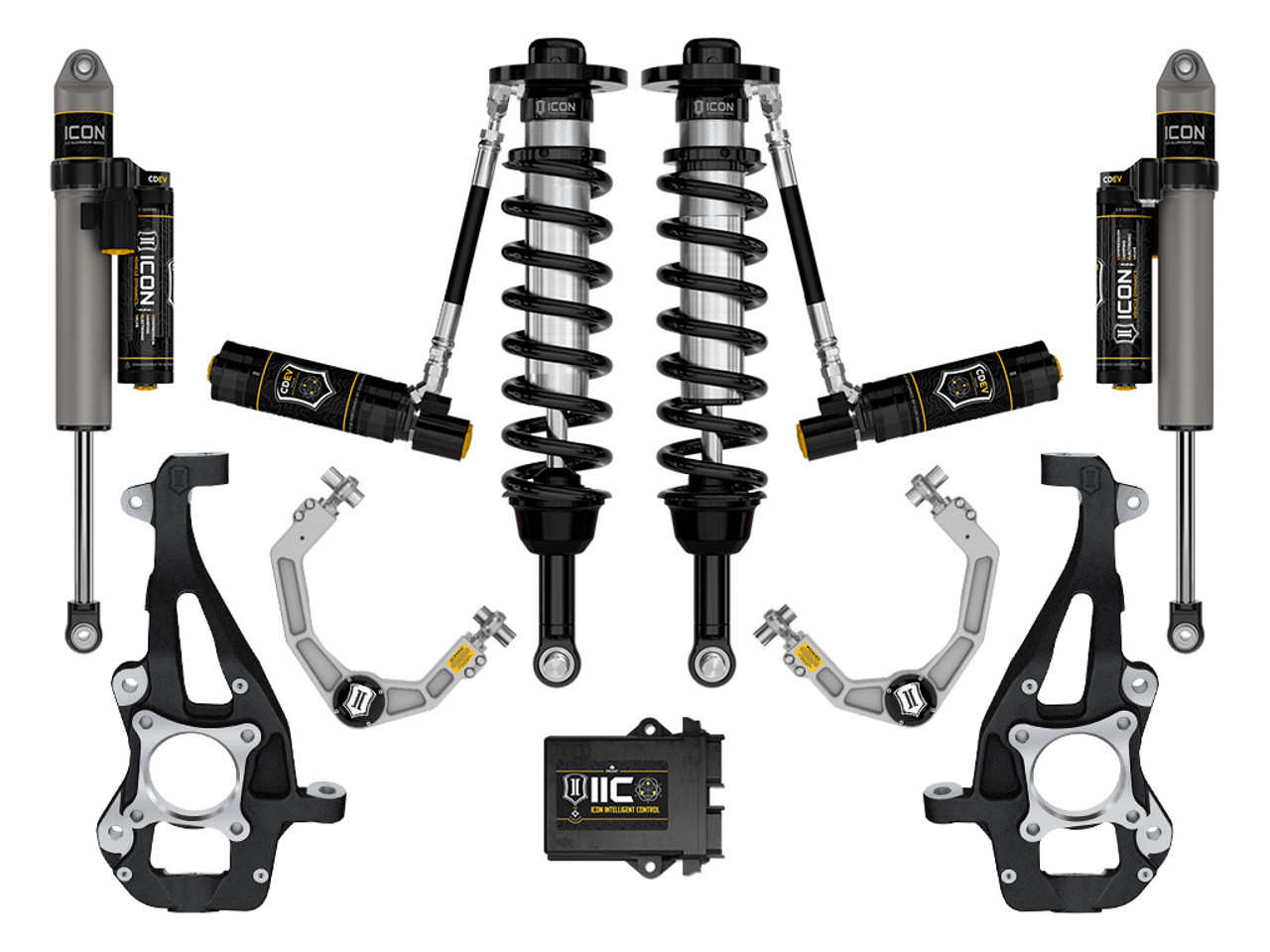 Icon Vehicle Dynamics | Stage 5 Suspension System, Billet UCA, 3.5-4.5" Lift | (21-23) F-150, 4WD | K93145