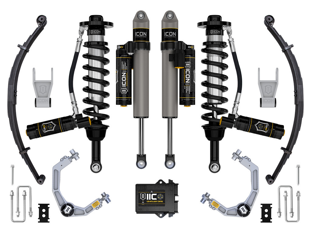 Icon Vehicle Dynamics | Stage 5 Suspension System, Billet UCA w/ Leaf Packs, 2.5-3" Lift | (21-23) F-150 Tremor | K93165L