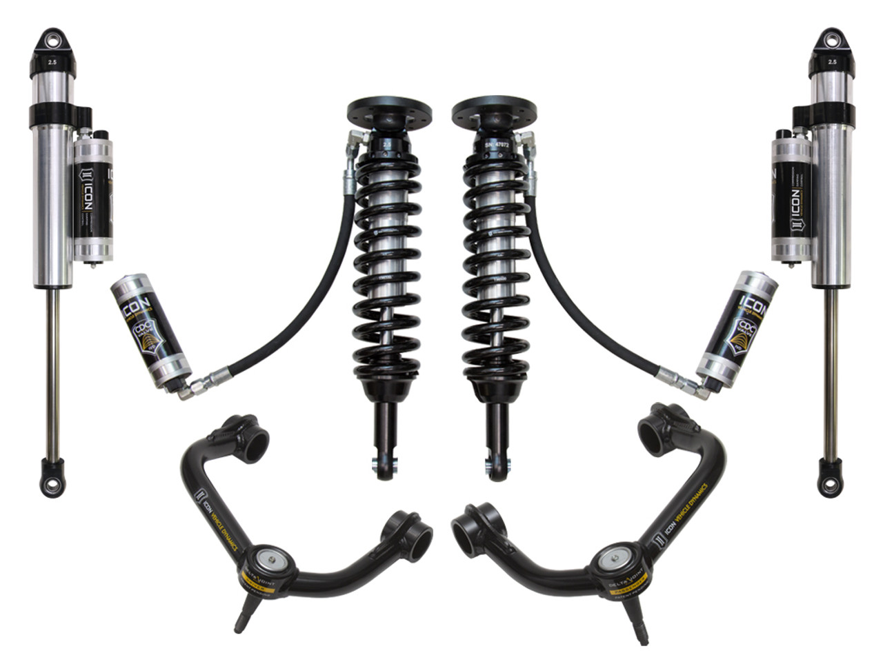 Icon Vehicle Dynamics | Stage 5 Suspension System, Tubular UCA, 1.75-2.63" Lift | (09-13) F-150, 4WD | K93005T