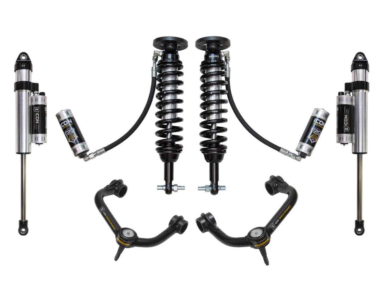 Icon Vehicle Dynamics | Stage 5 Suspension System, Tubular UCA, 1.75-2.63" Lift | (14-14) F-150, 4WD | K93065T
