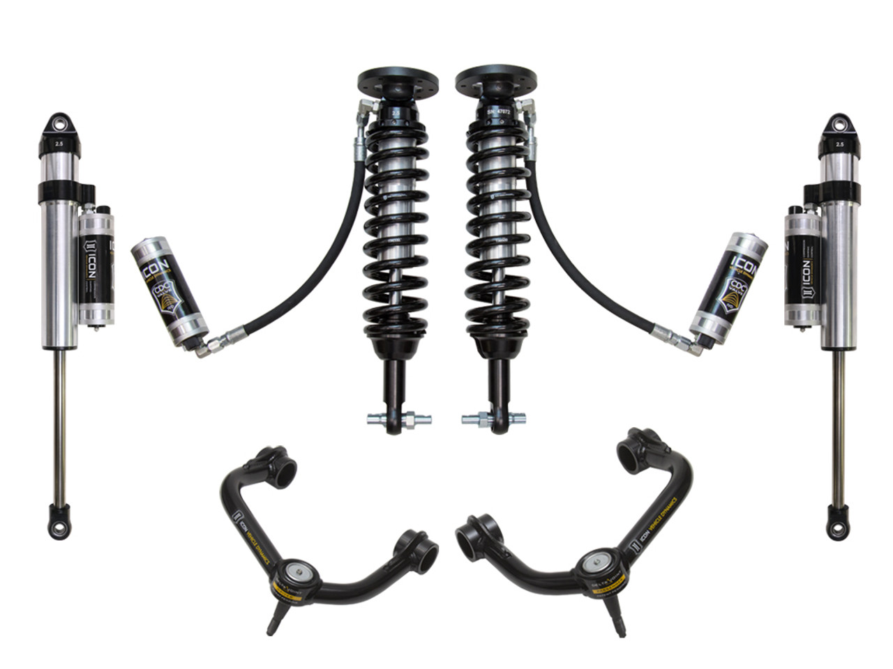 Icon Vehicle Dynamics | Stage 5 Suspension System, Tubular UCA, 1.75-2.63" Lift | (14-14) F-150, 2WD | K93075T