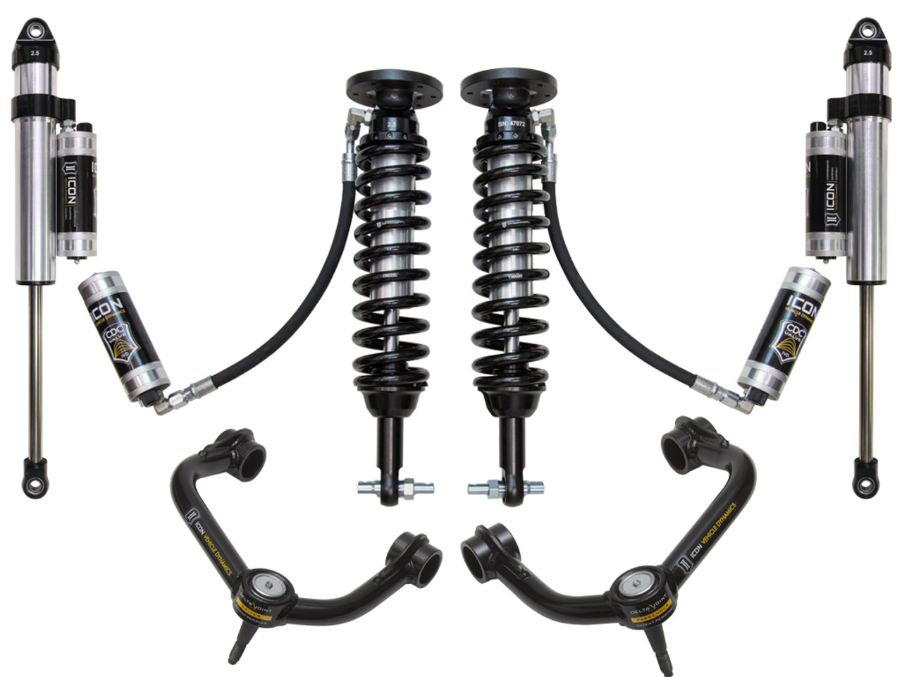 Icon Vehicle Dynamics | Stage 5 Suspension System, Tubular UCA, 2-2.63" Lift | (15-20) F-150, 4WD | K93085T