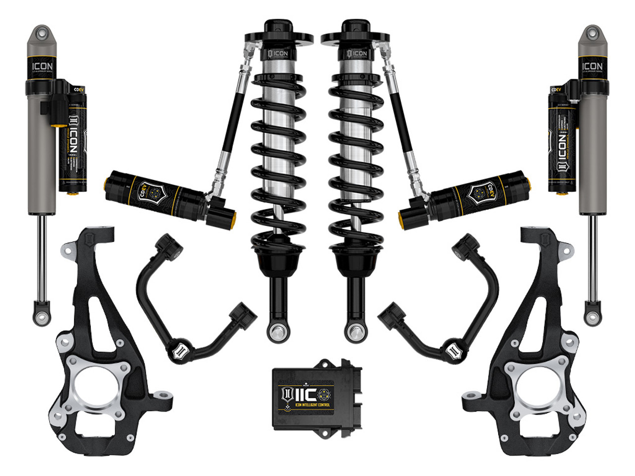 Icon Vehicle Dynamics | Stage 5 Suspension System, Tubular UCA, 3.5-4.5" Lift | (21-23) F-150, 4WD | K93145T