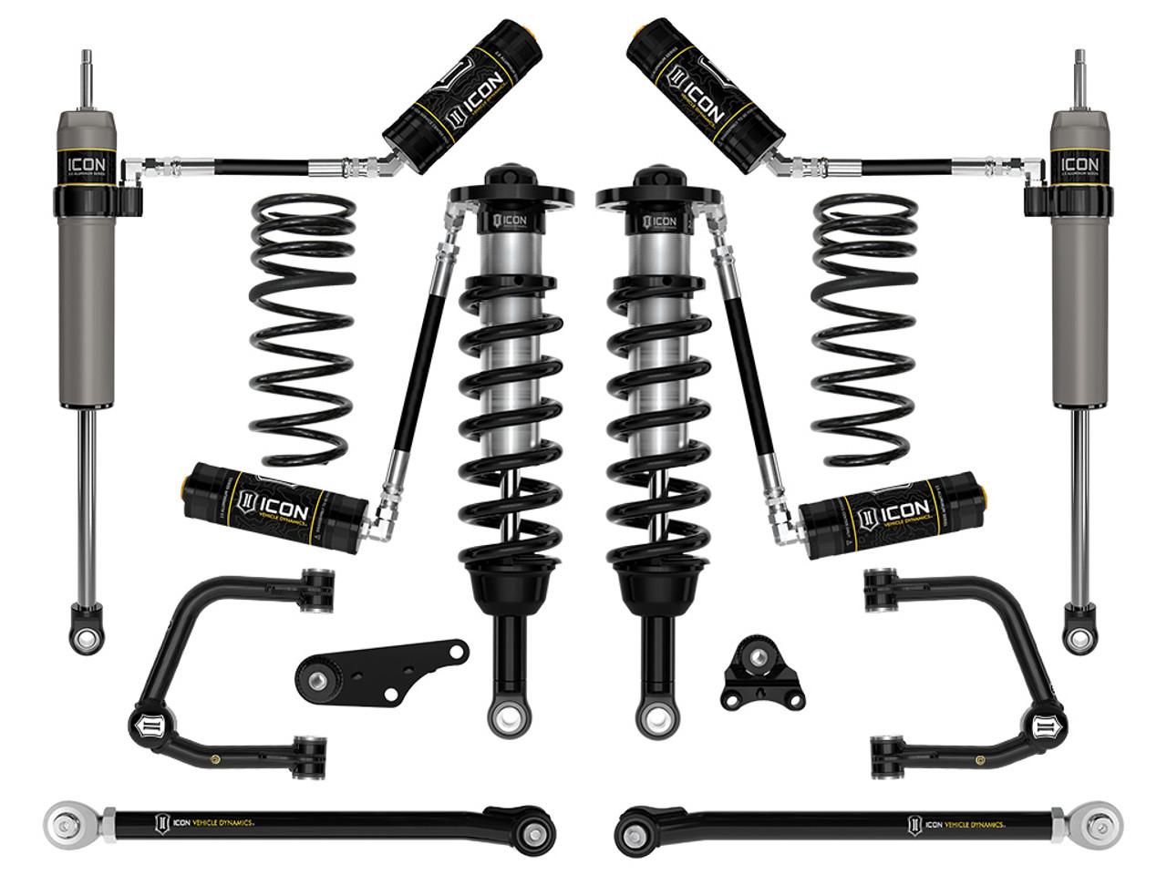 Icon Vehicle Dynamics | Stage 7 Suspension System, Tubular UCA w/ Triple Rate Rear Springs, 1.25-3" Lift | (24-24) Tacoma | K53297TS