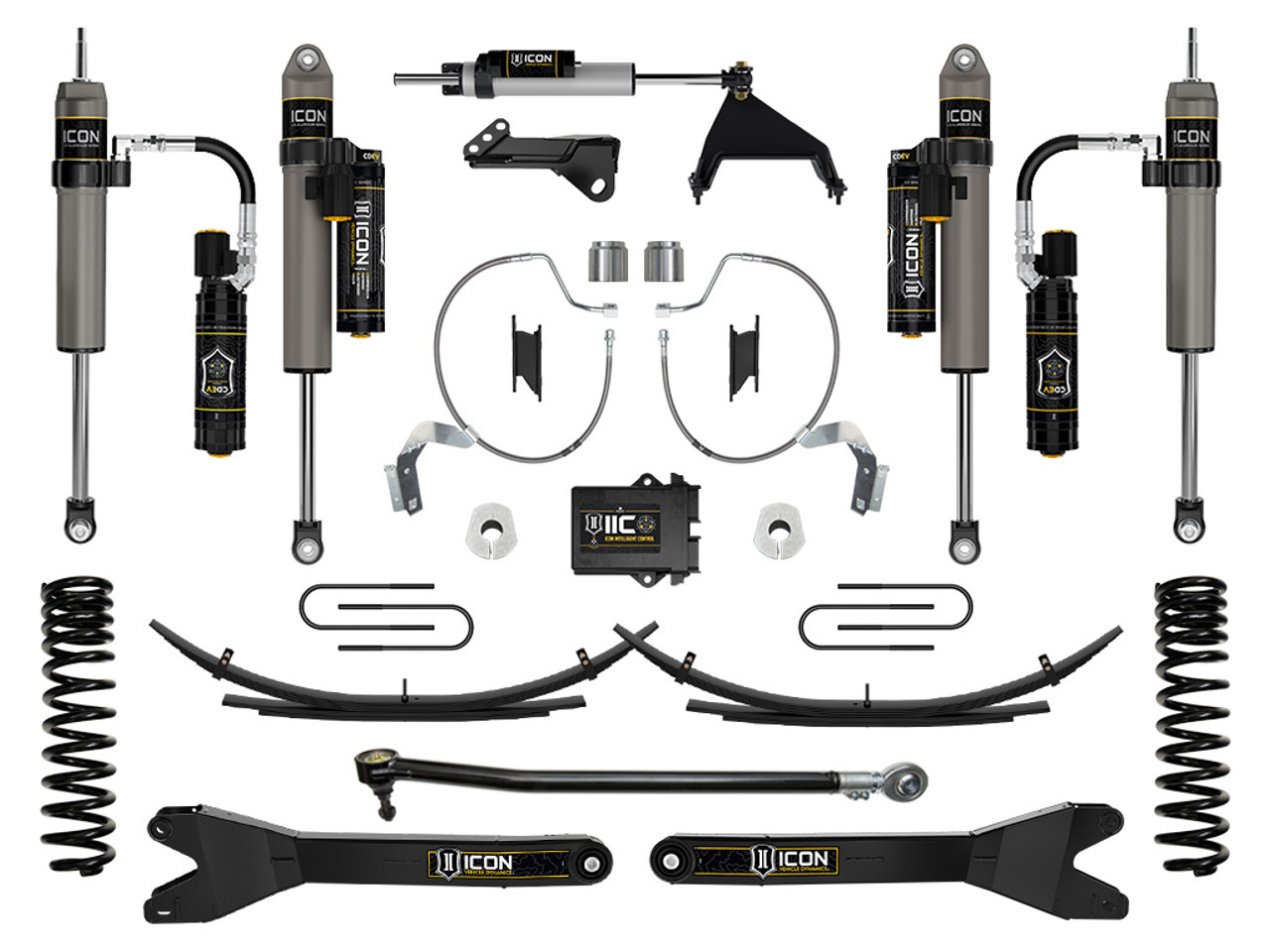Icon Vehicle Dynamics | Stage 8 Suspension System w/ Radius Arms & Expansion Packs, 4.5" Lift | (23-23) Super Duty F-250/F-350, 4WD, Diesel | K64548RL
