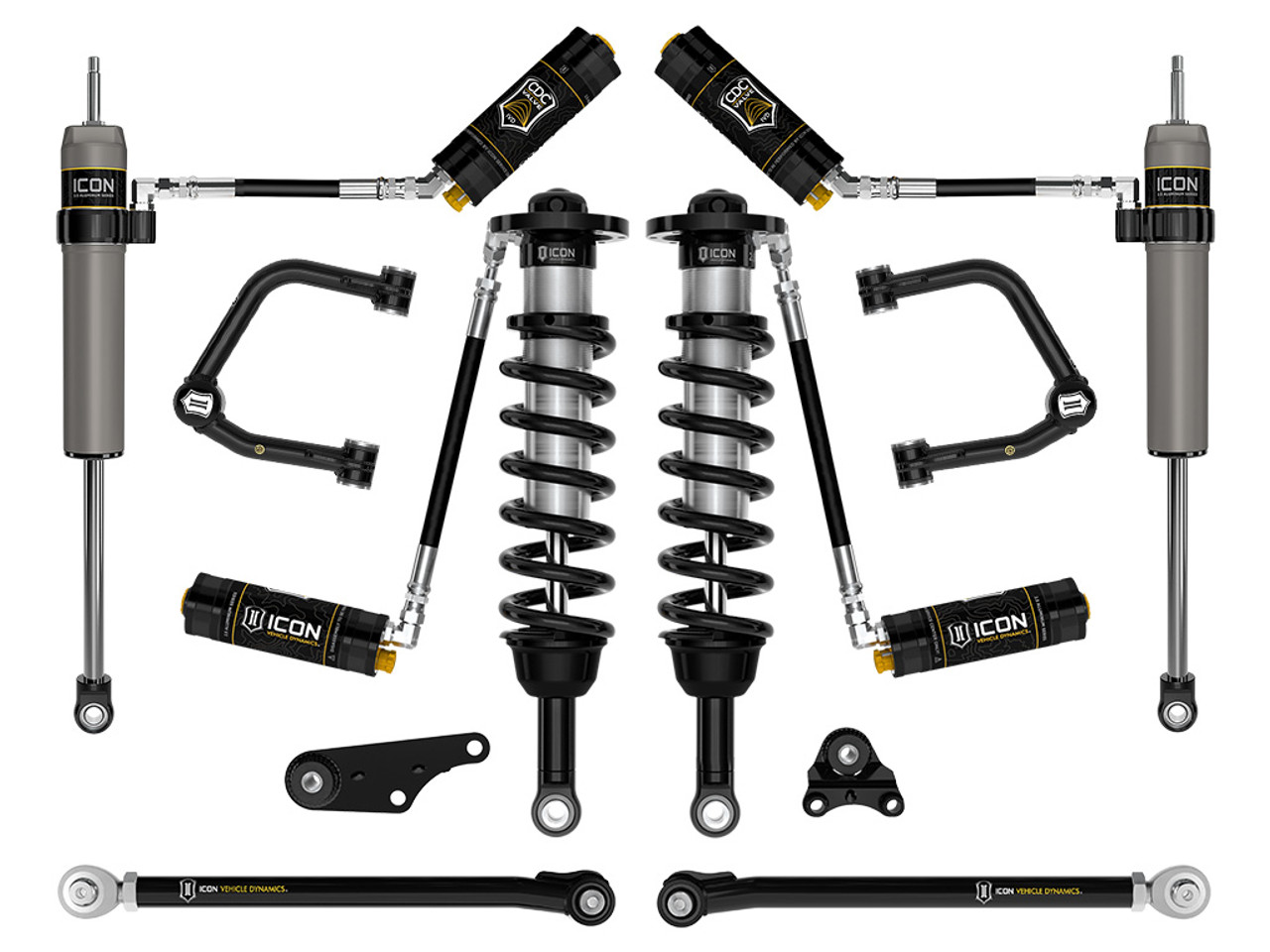 Icon Vehicle Dynamics | Stage 8 Suspension System, Tubular UCA, 1.25-3" Lift | (24-24) Tacoma | K53298T