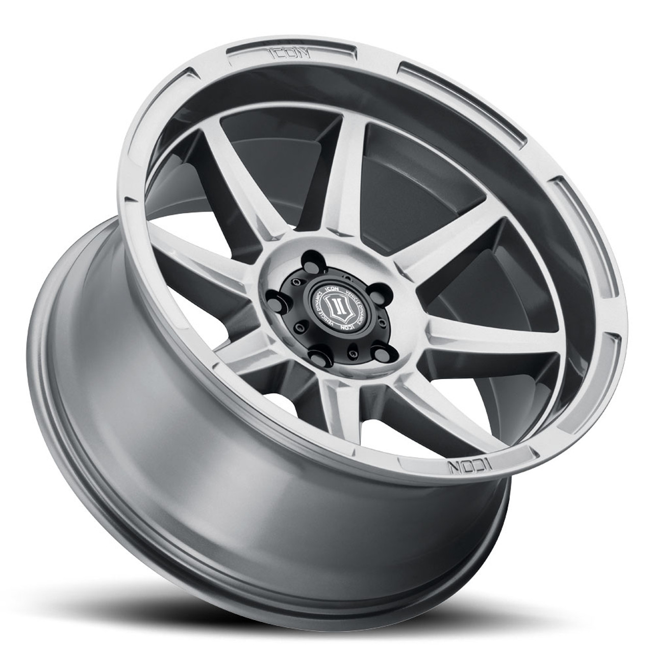 ICON Alloys Bandit, Gun Metal, 20 x 10 / 5 x 5, -24mm Offset, 4.5" BS ICON Alloys Bandit, Gun Metal, 20 x 10 / 5 x 5, -24mm Offset, 4.5" BS