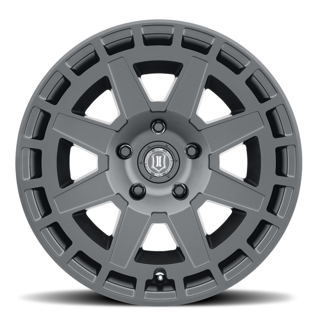 ICON Alloys Compass, Satin Black, 17 x 8.5 / 6 x 5.5, 0mm Offset, 4.75" BS