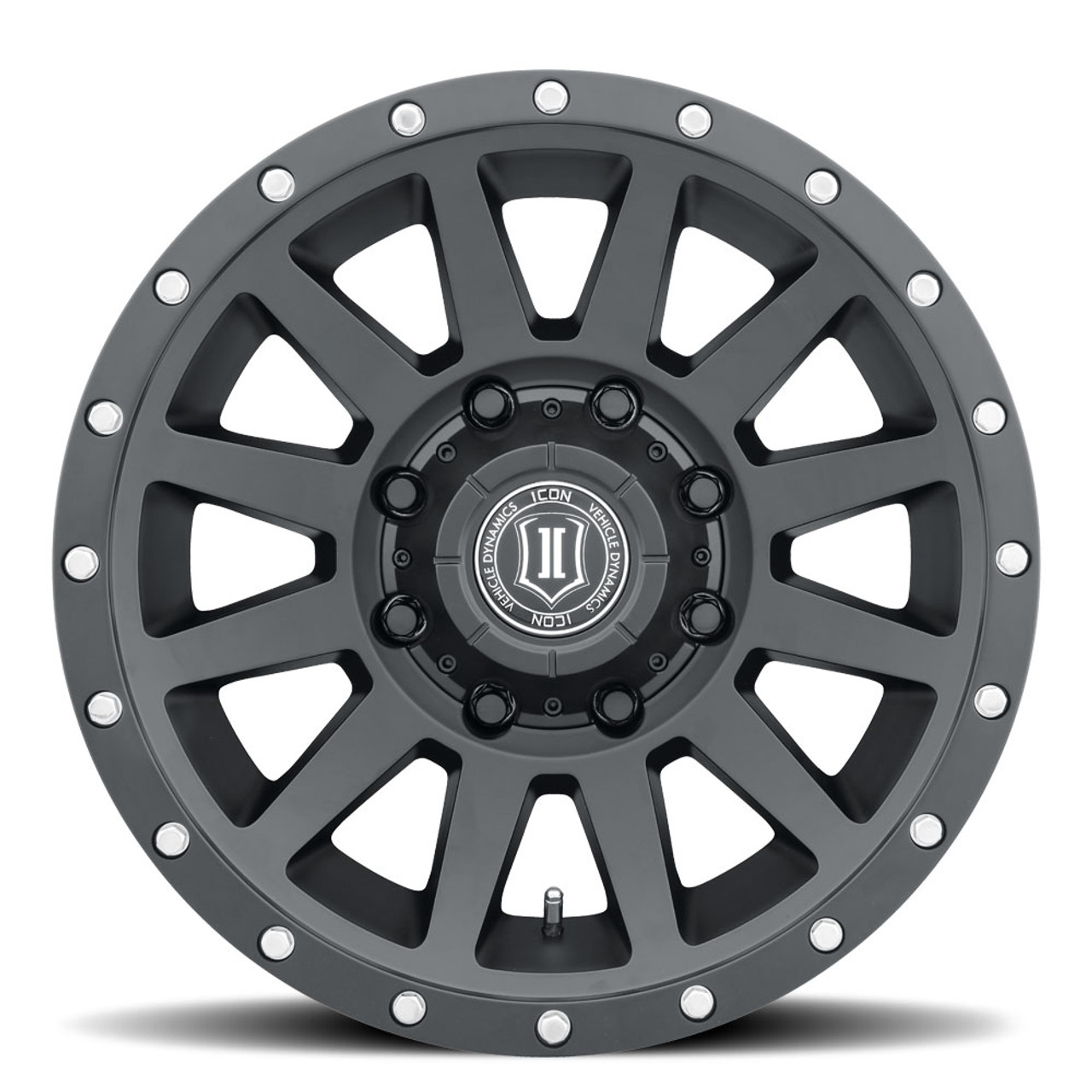 ICON Alloys Compression HD, Satin Black, 18 x 9 / 8 x 6.5, 12mm Offset, 5.5" BS