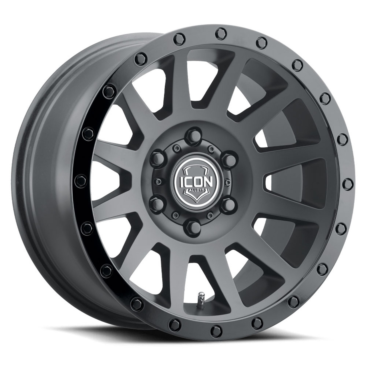 ICON Alloys Compression, Double Black, 18 x 9 / 6 x 5.5, 25mm Offset, 6" BS