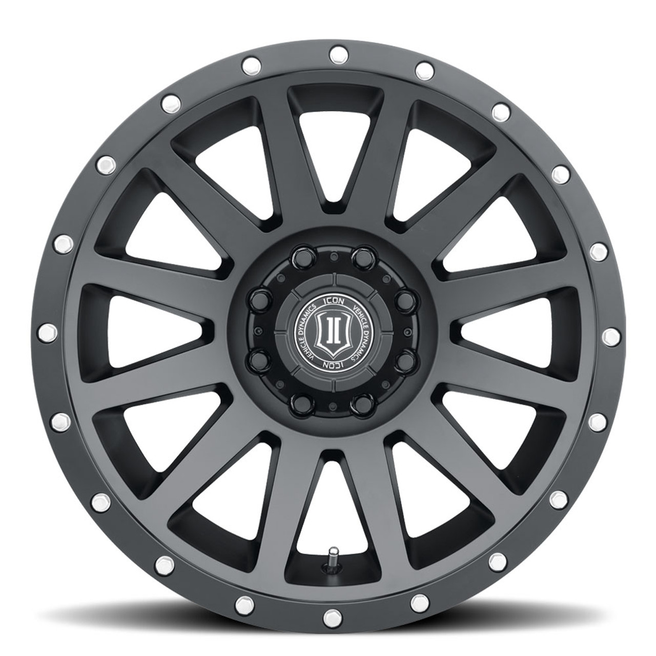 ICON Alloys Compression, Satin Black, 20 x 10 / 8 x 6.5, -19mm Offset, 4.75" BS