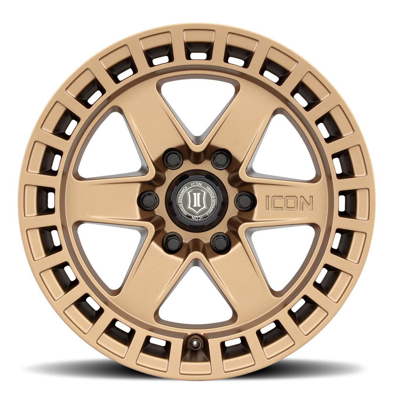 ICON Alloys Raider, Satin Brass, 17 x 8.5 / 6 x 120, 0mm Offset, 4.75" BS