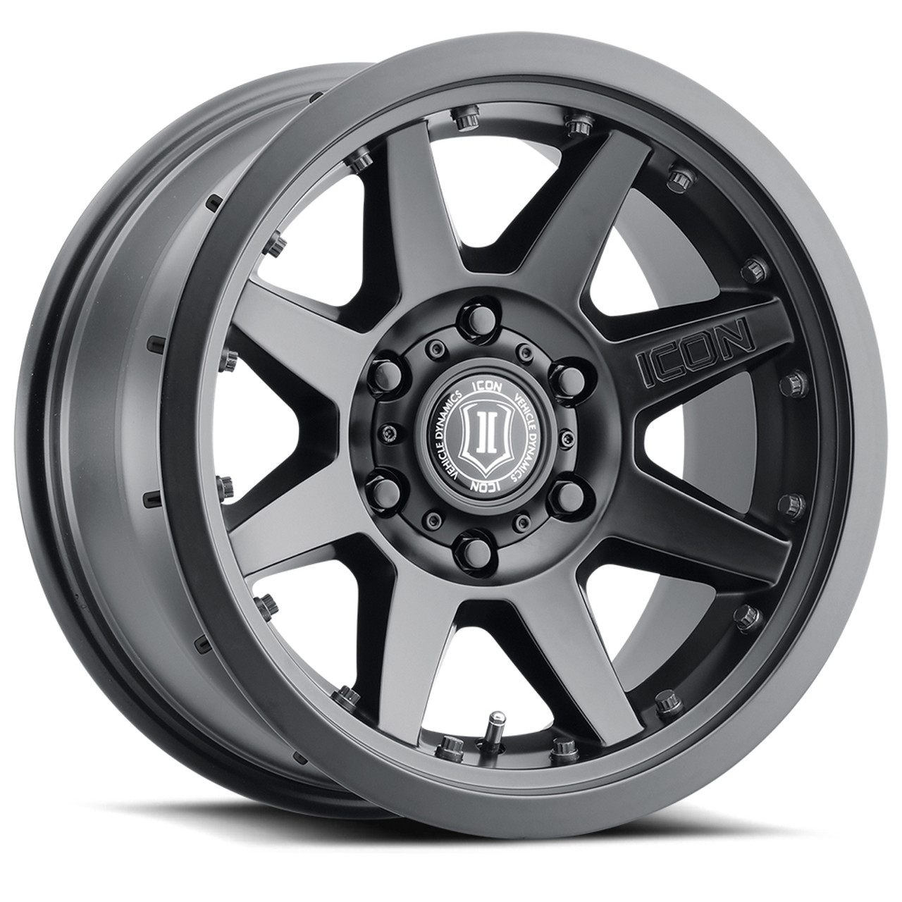ICON Alloys Rebound Pro, Satin Black, 17 x 8.5 / 5 x 5, -6mm Offset, 4.5" BS