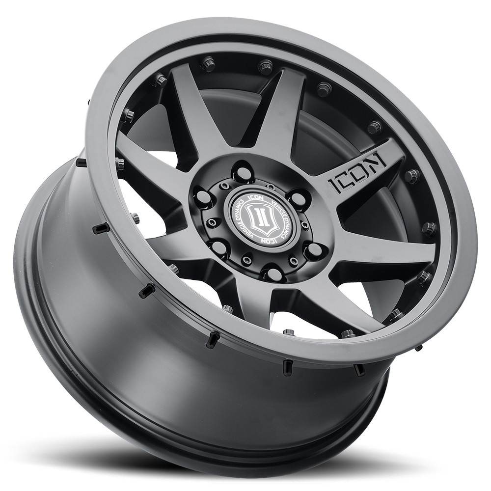 ICON Alloys Rebound Pro, Satin Black, 17 x 8.5 / 6 x 5.5, 0mm Offset, 4.75" BS
