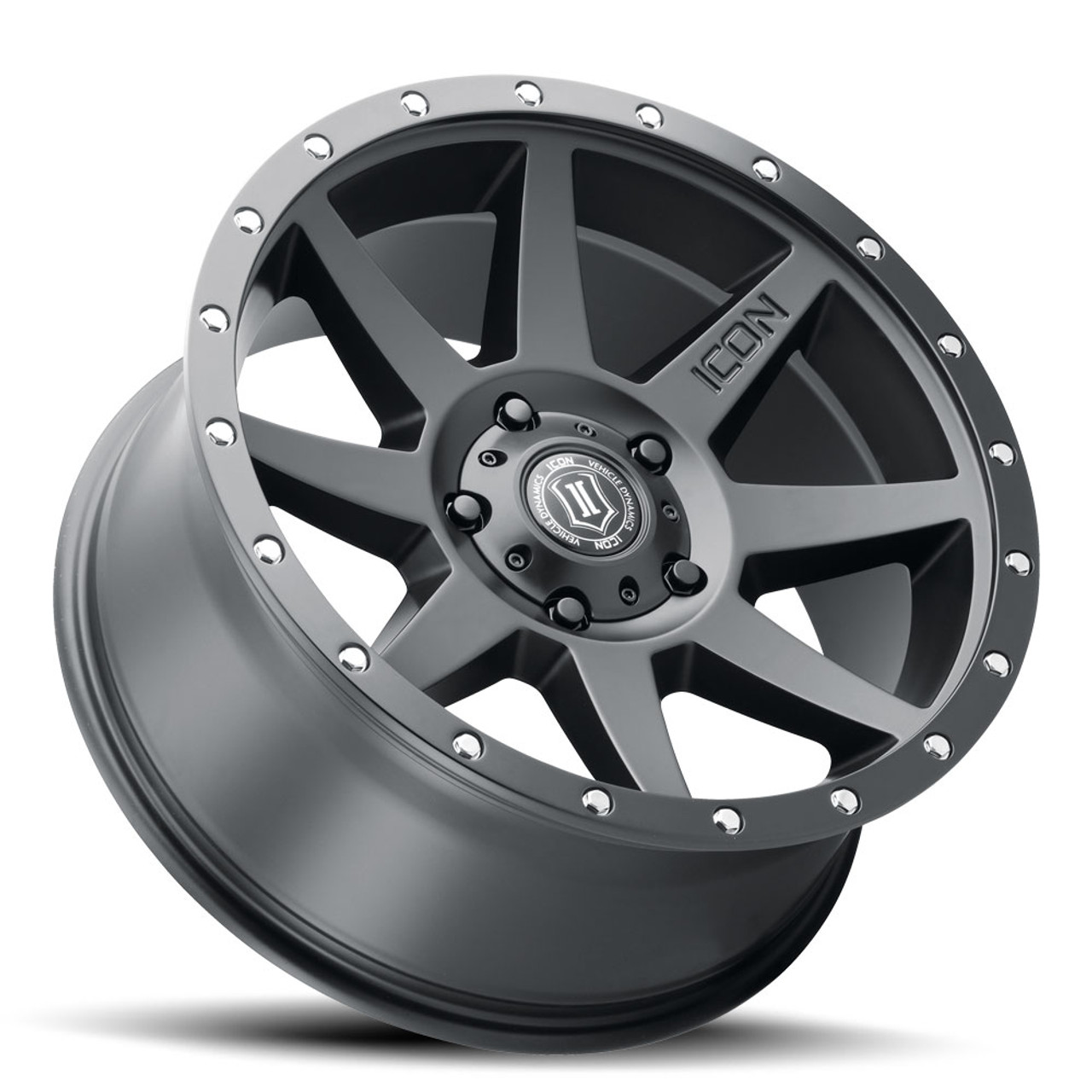 ICON Alloys Rebound, Satin Black, 20 x 9 / 5 x 5, -12mm Offset, 4.5" BS
